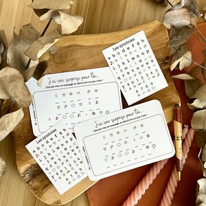 Carte à décoder "simplicité" - annonce grossesse - demande parrain marraine - naissance