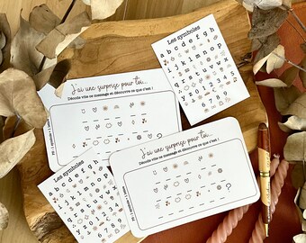 Carte à décoder "simplicité" - annonce grossesse - demande parrain marraine - naissance