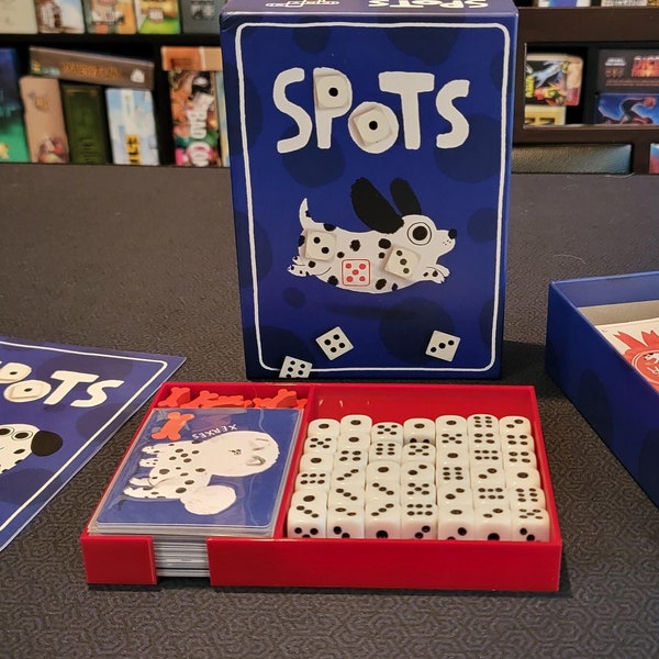 Spots Board Game 3D Printed Micro Insert (Supports sleeved cards)