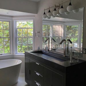52 COLORS! Fully Custom Concrete Sink, Floating Ramp Sink, Handmade Modern Bathroom Basin, Made in Colorado, Free Shipping