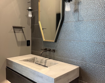 Made to Your Dimensions | Concrete Vanity Sink