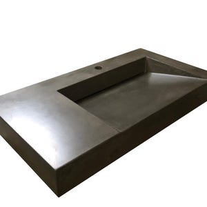 52 COLORS! Fully Custom Concrete Sink, Floating Ramp Sink, Handmade Modern Bathroom Basin, Made in Colorado, Free Shipping