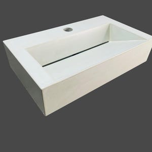 52 COLORS! Fully Custom Concrete Sink, Floating Ramp Sink, Handmade Modern Bathroom Basin, Made in Colorado, Free Shipping