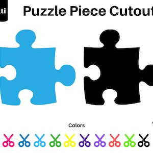 30 Puzzle Cutout, Puzzle Shapes, Puzzle Pieces Die Cut, Die Cut Shapes, Die Cut Paper Shapes, Puzzle Pieces, Autism Puzzle Pieces