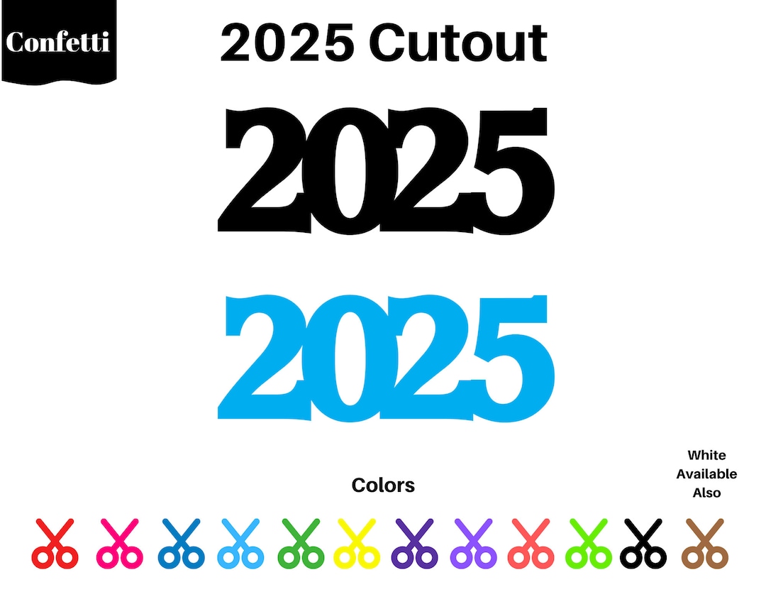 30 2025 Cutout, 2025 Decorations, 2025 Die Cut, Die Cut Shapes, Die Cut Paper Shapes, Class of