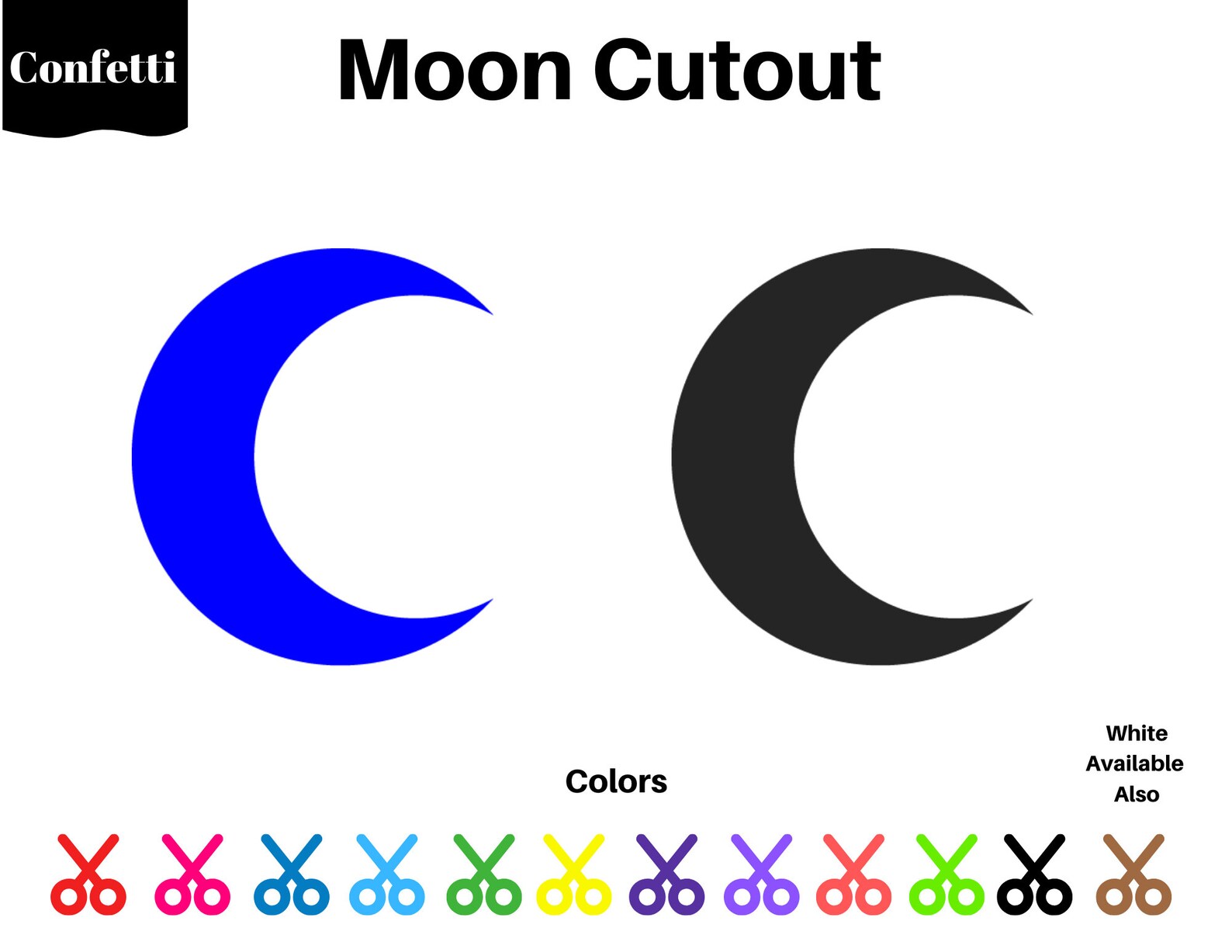 30 Moon Cutout Paper Moon Die Cut Shapes Cardstock Cutout - Etsy