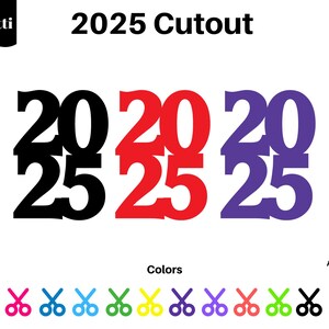 30 Découpe 2025, Décorations 2025, Découpe 2025, Formes découpées, Formes en papier découpées, Promotion 2025, Confettis de remise des diplômes, Chiffres, Empilé