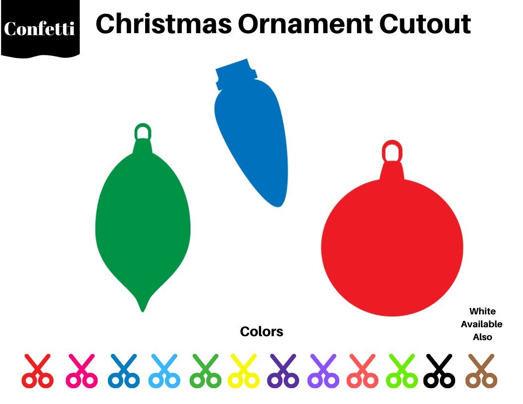 30 Ornament Cutout Christmas Cardstock Ornament Die Cut Die Etsy UK