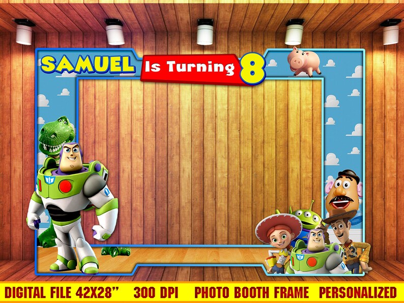 Toy Story Photo Booth Frame Birthday Buzz Lightyear Digital Only