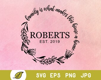 welcome svg, farmhouse svg, last name svg, family name svg, establish svg, round svg, round monogram font, vine monogram svg, established