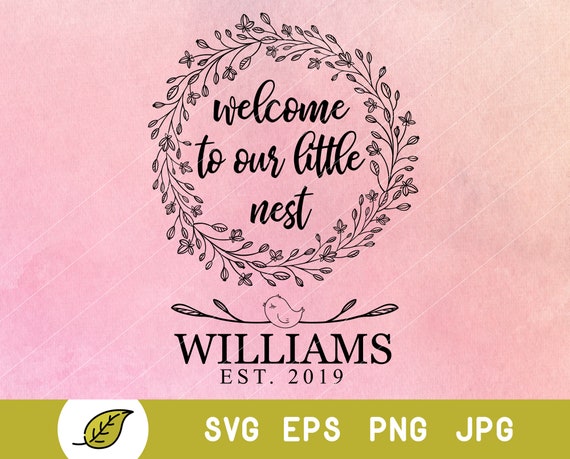 Download Last Name Svg Family Name Svg Round Monogram Font Vine Etsy