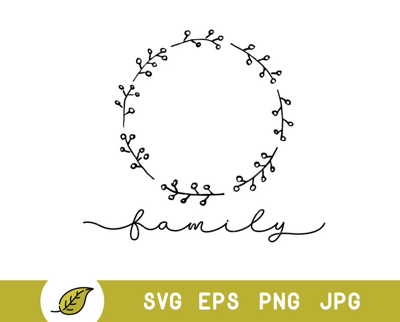 Download Last name svg family name svg round monogram font vine | Etsy