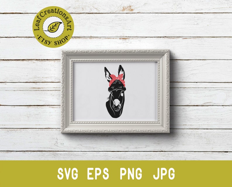 Download Donkey svg bandana svg farming svg farm animals clipart | Etsy