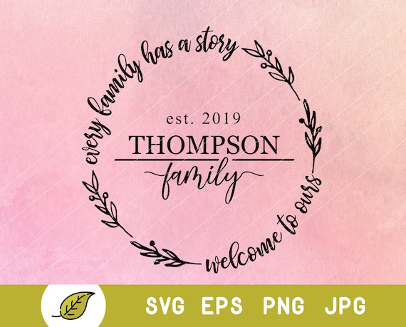 Download Last Name Svg Family Name Svg Round Monogram Font Vine Etsy