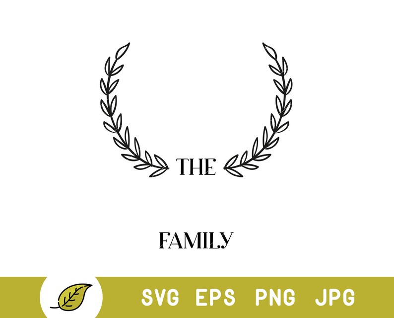 Download Last name svg family name svg round monogram font vine | Etsy