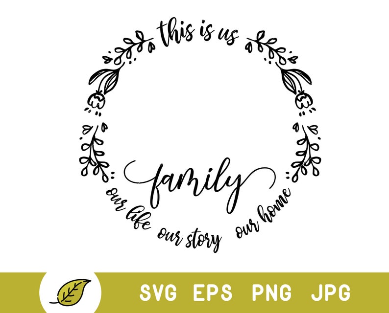 Download Last name svg family name svg round monogram font vine | Etsy