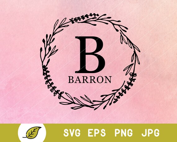 Download Monogram Svg Family Name Svg Last Name Svg Initial Svg Etsy