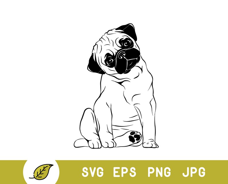 Download Pug svg dog face svg dog mama svg paw print clipart animal ...