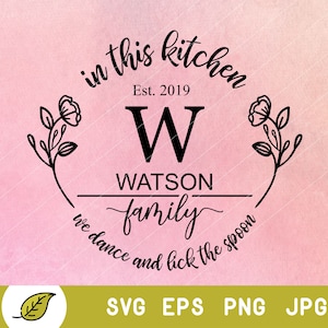 Küchen svg, Bauernhaus svg, Willkommen svg, Schneidebrett svg, Topflappen svg, Monogramm svg, Nachname svg, Familienname svg, Geschirrtuch svg