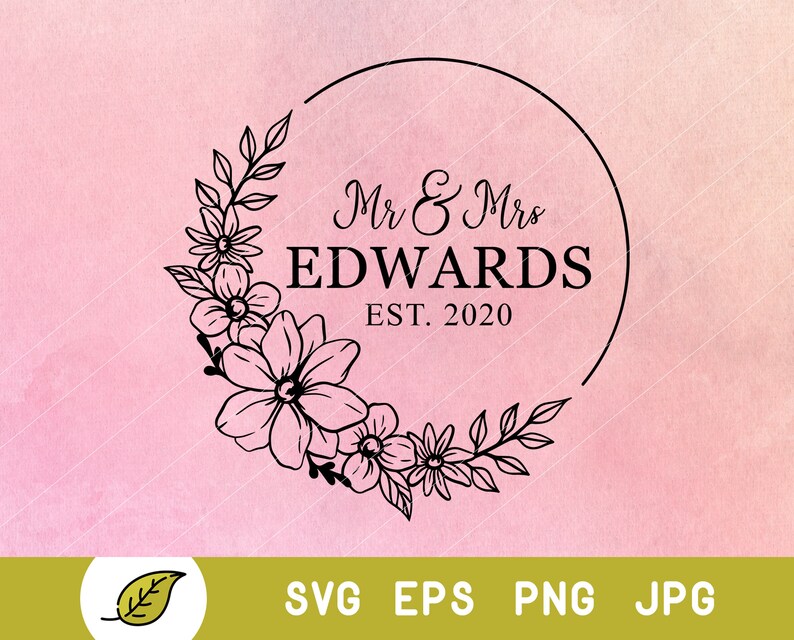 Download Mr and mrs svg last name svg family name svg established | Etsy