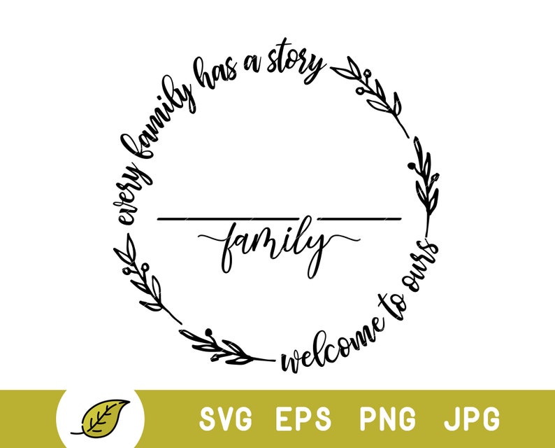 Download Last name svg family name svg round monogram font vine | Etsy