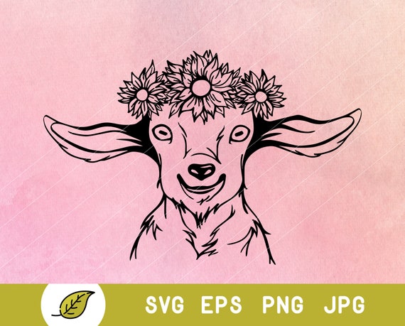 Download Goat Svg Goat Clipart Sunflower Svg Farming Svg Farm Etsy PSD Mockup Templates