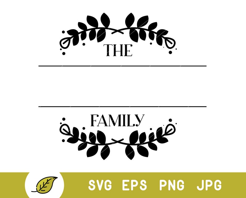 Download Last name svg family name svg round monogram font vine | Etsy