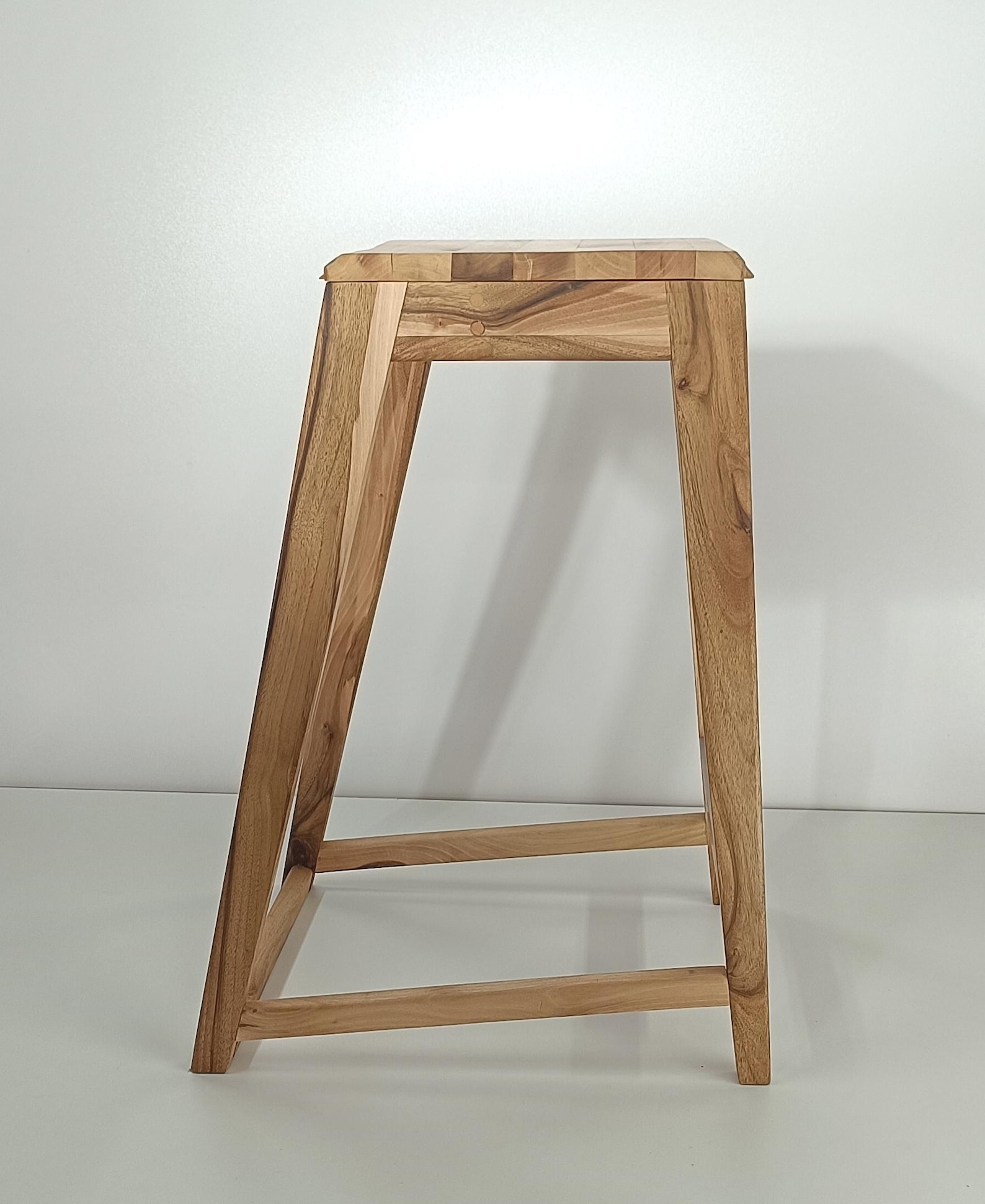 High Chair, Hocker Made of Solid Wood, Oak, Walnut, Ash - for a Bar or ...