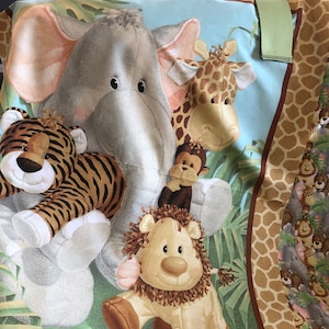 Quilt Kit Panel For Beginners, Jungle Animals, Baby Quilt, Gender Neutral