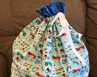 Reusable Fabric Gift Bag with Drawstring, Extra Large Gift Bag for Boys