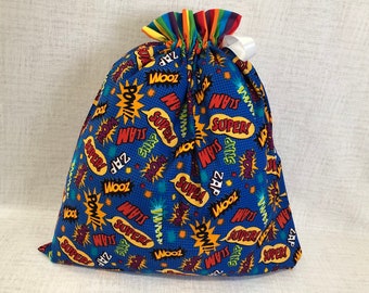 Reusable Fabric Action Gift Bag, Large, Gift Bag for Boys