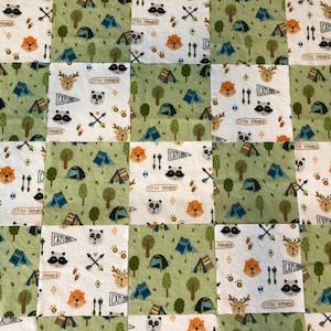 Baby Quilt Top Kit For Beginners Pre-cut, Woodland Forest Animals