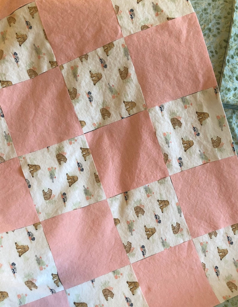 Quilt Kit For Beginners Precut Baby Quilt Bears Girl Etsy