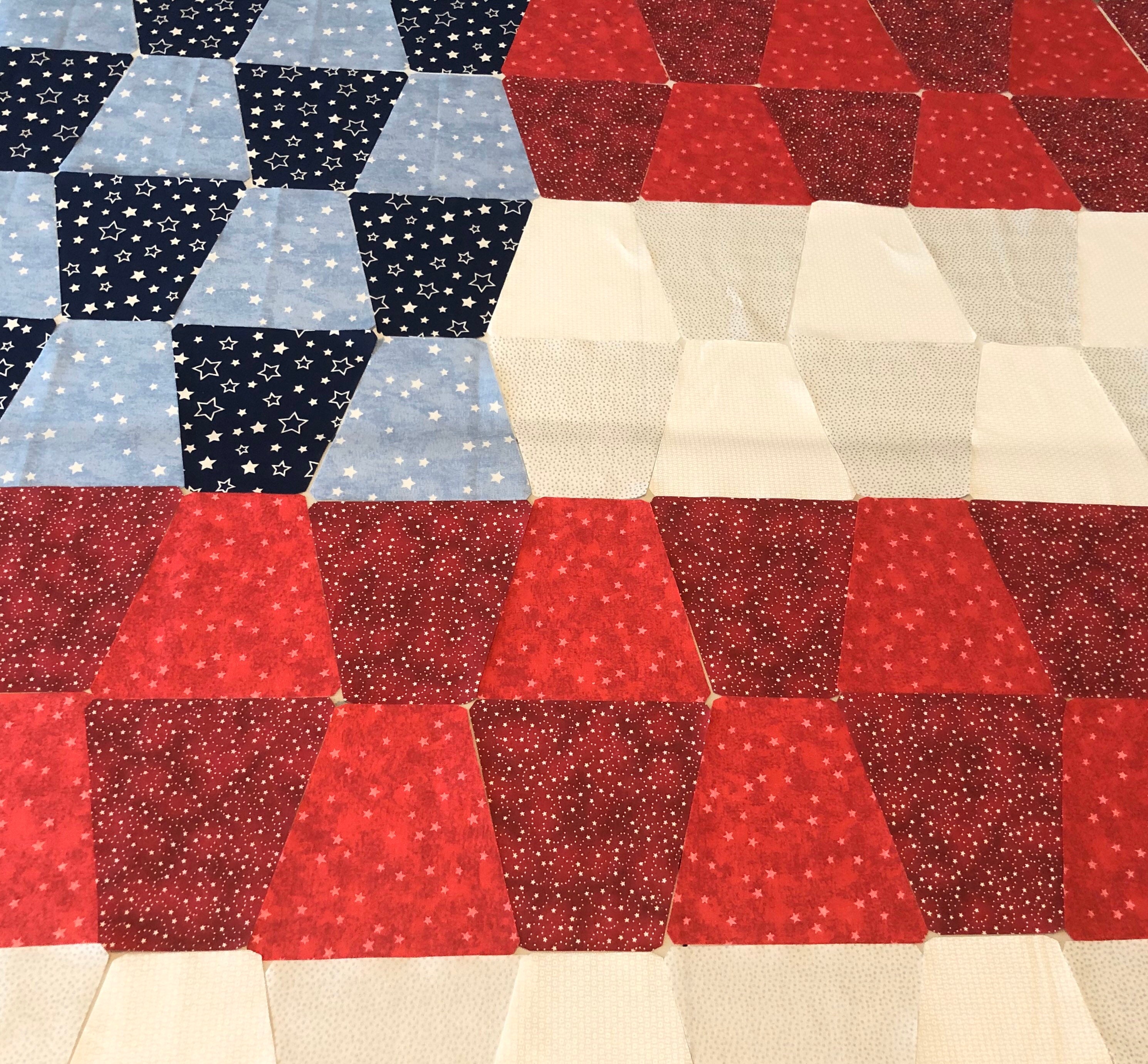 Quilt Kit Flag Patriotic Precut Lap Tumbler Quilt Flag Etsy.de