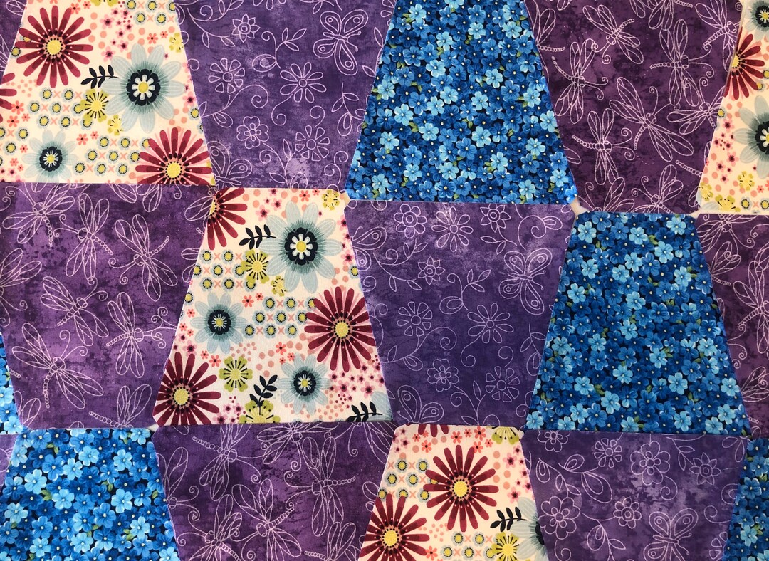 Quilt Top Kit for Beginners , Precut Lap Quilt , Tumbler, Flower Lover