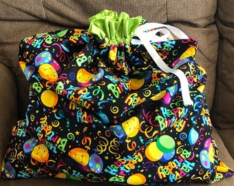 Reusable Fabric Birthday Gift Bag, Extra Large