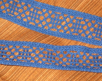 Lace bristle in medium blue 4 cm wide 1 meter