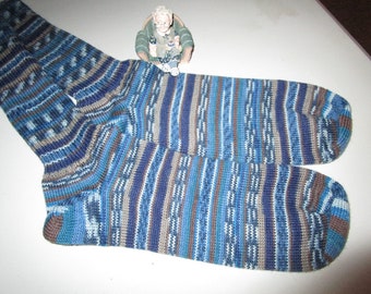 Gestrickte Socken 45-46-47 , Socken, Strümpfe gestrickt, 4- fach Sockenwolle