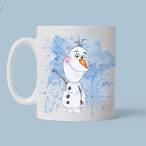 Motivtasse "Schneemann", Tasse mit Aufdruck, Watercolor, Geburtstagsgeschenk, Geschenk für Kinder und Erwachsene, Mitbringsel