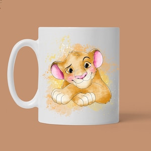 Motivtasse "Löwenjunge", Tasse mit Aufdruck, Watercolor, Geschenk für Kinder und Erwachsene, Mitbringsel, personalisierbar,