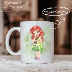 Motivtasse "Princess", Tasse mit Aufdruck, Watercolor, Weihnachtsgeschenk, Geschenk für Kinder und Erwachsene, Mitbringsel, personalisierbar