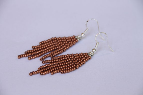 Pink Coral and Silver Native American Inspired Beaded Earrings BACK IN STOCK!