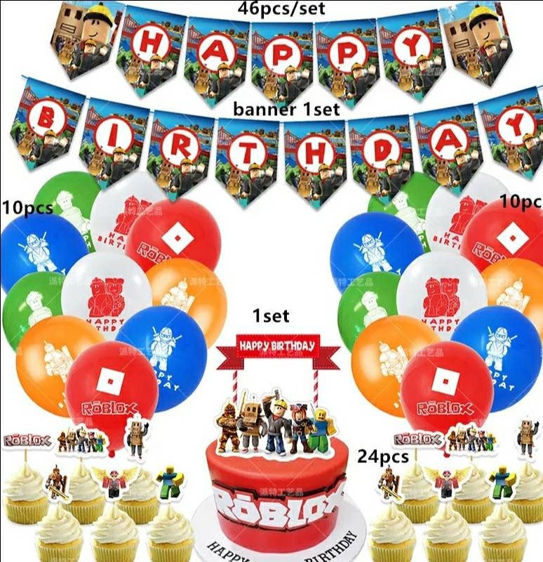 Roblox Birthday Plate Roblox Theme Event Plastic clear -  Portugal