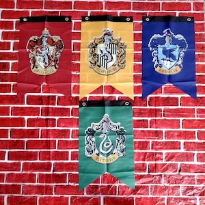 Party decorations/Harry Potter Hogwarts House Flag Banner:FSC:2.3m