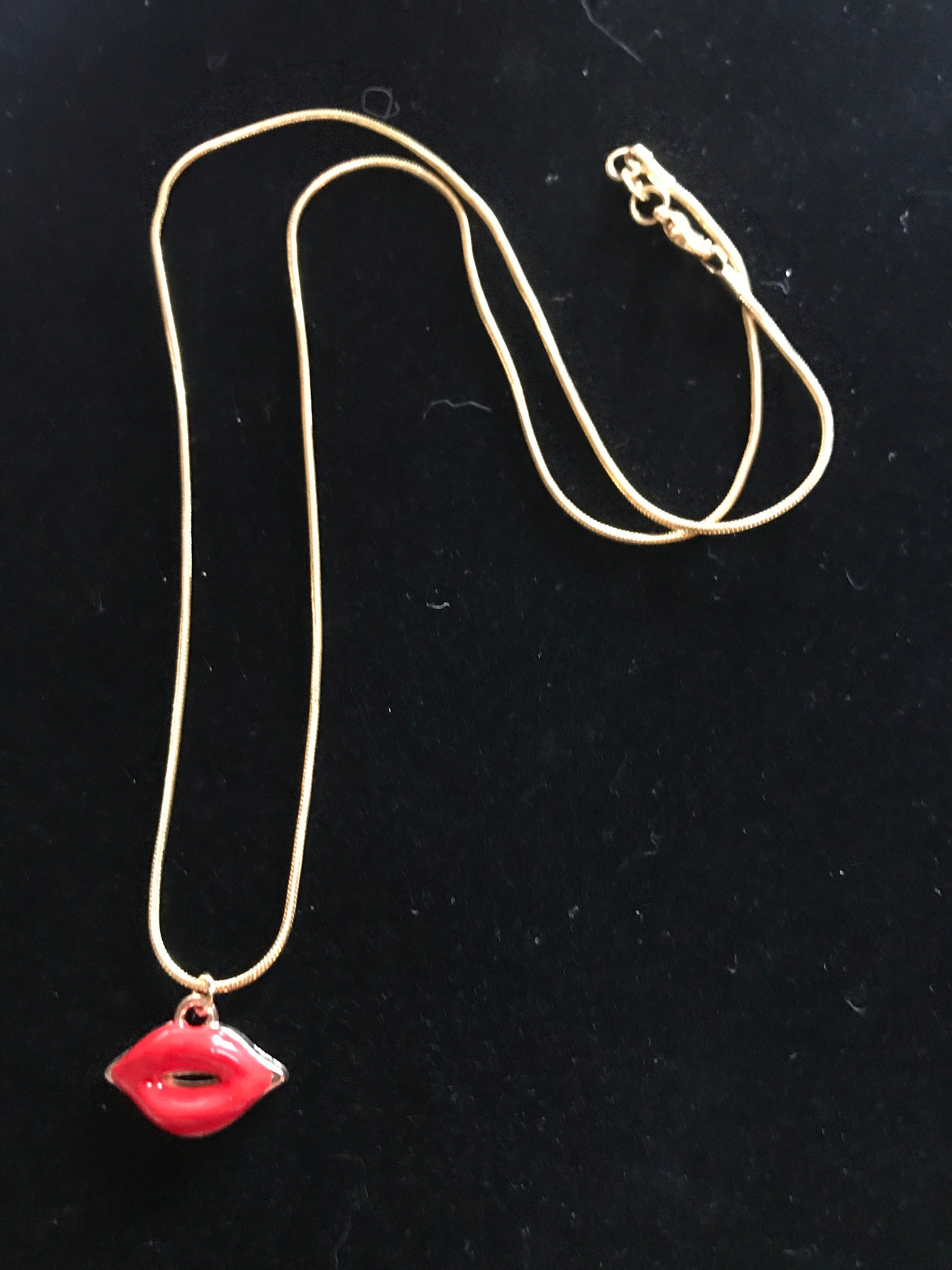 Lips Necklace Pink Necklace Red Necklace Necklace Etsy