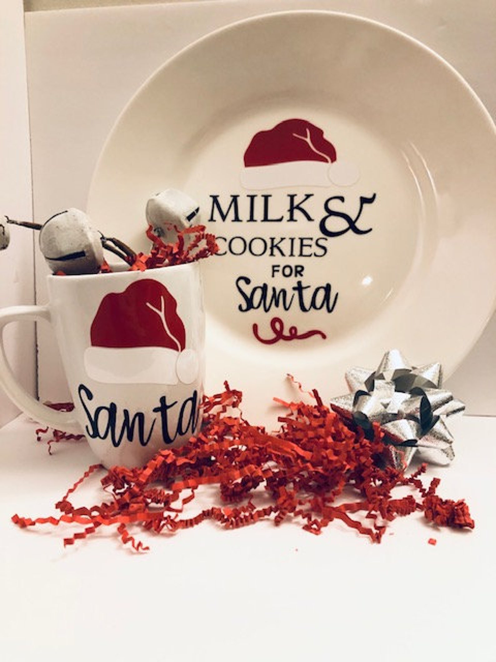 Santa Mug and Plate Set Santa Plate Santa Mug Mug for Etsy