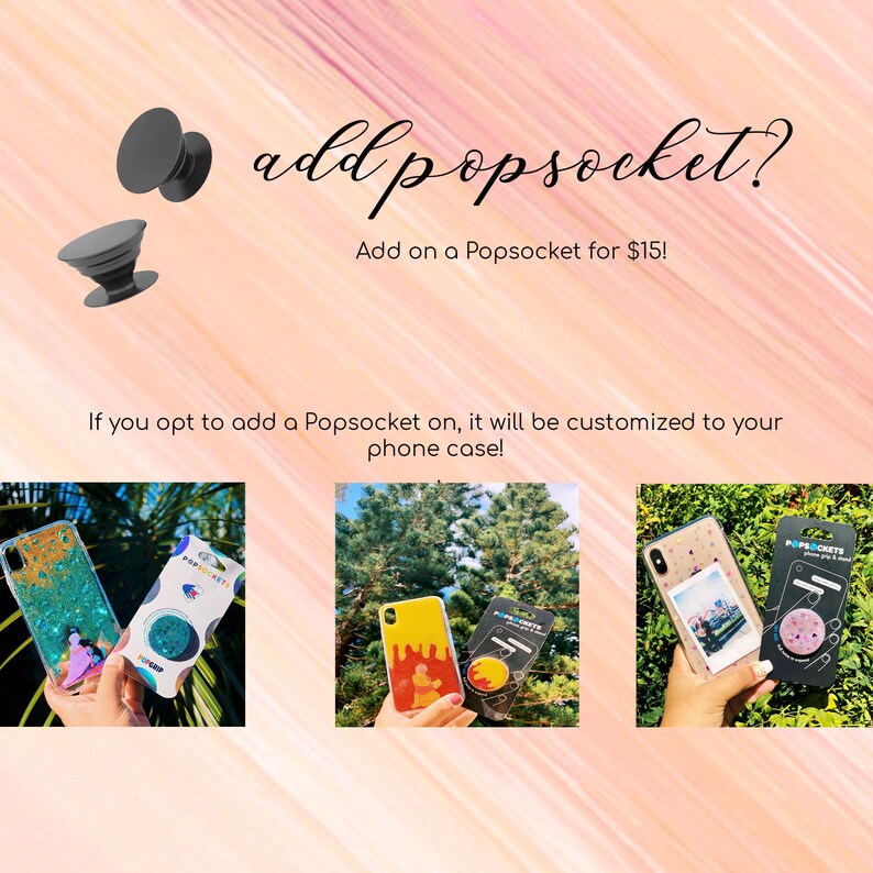 Customizable Polaroid Pictures Mickey Glitter Phone Case *PLEASE READ DESCRIPTION*