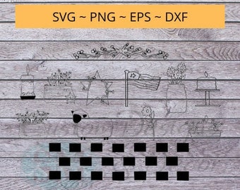 Velas primitivas, guirnalda de bayas rojas, cestas, Stars File Bundle 2 - paquete de archivos svg