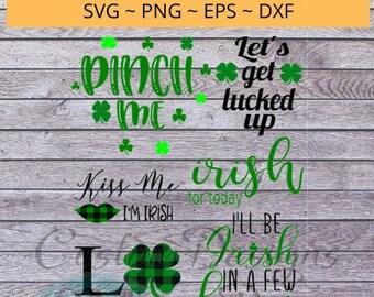 St. Patrick's Day Plaid Clover, svg file quotes