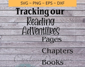 Seguimiento de nuestras aventuras de lectura - Reading Tracker svg paquete de archivos inspirado en Montessori